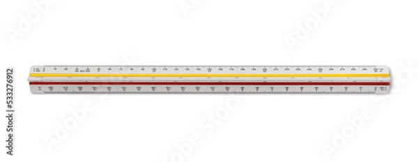 Obraz Triangle scale ruler on white