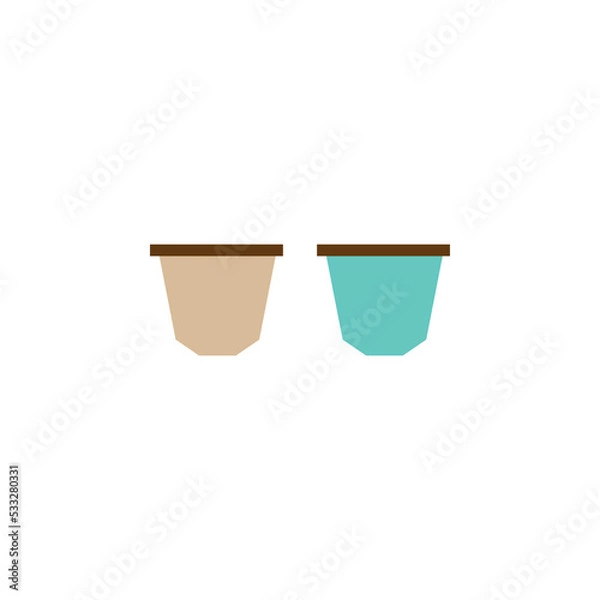 Fototapeta coffee capsule vector for website symbol icon presentation