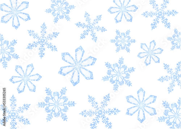 Fototapeta Snow crystal pattern