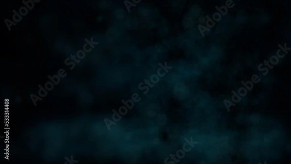 Obraz dark blue - green scene background with smoke - abstract 3D rendering