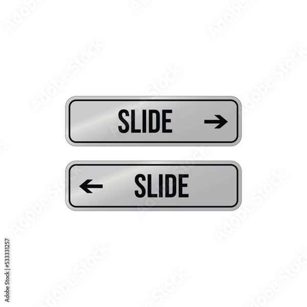 Obraz Slide to open door sign vector graphics