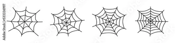 Obraz Spiderweb icons set. Vector illustration