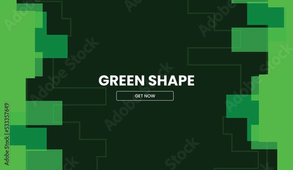 Obraz Green graph minimalist background template