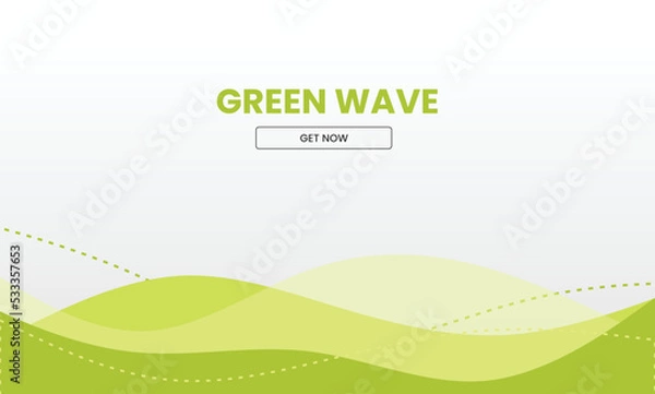 Obraz minimalist green wave background template