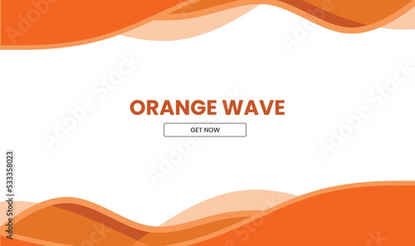 Obraz minimalist orange abstract background with wave, dynamic, flayer, poster