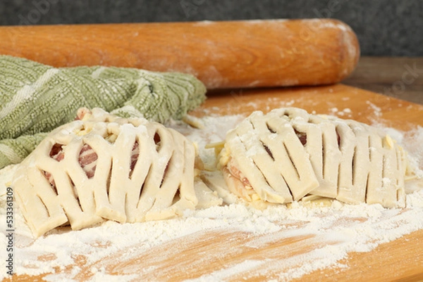 Fototapeta chicken lattice pie