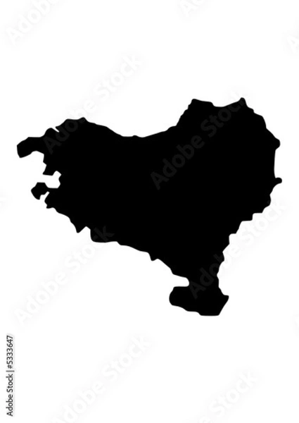 Fototapeta vector map of basque country
