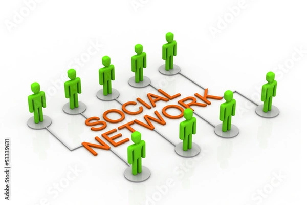 Fototapeta Social network concept