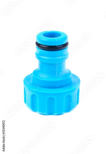 Fototapeta connector from hose isolated on white