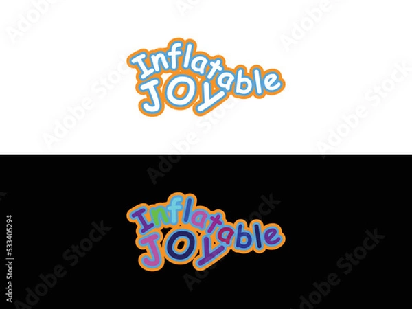 Obraz Inflatable joy logo design vector.eps