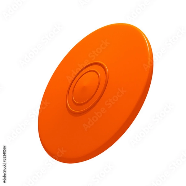 Obraz Orange flying disc (3D render).