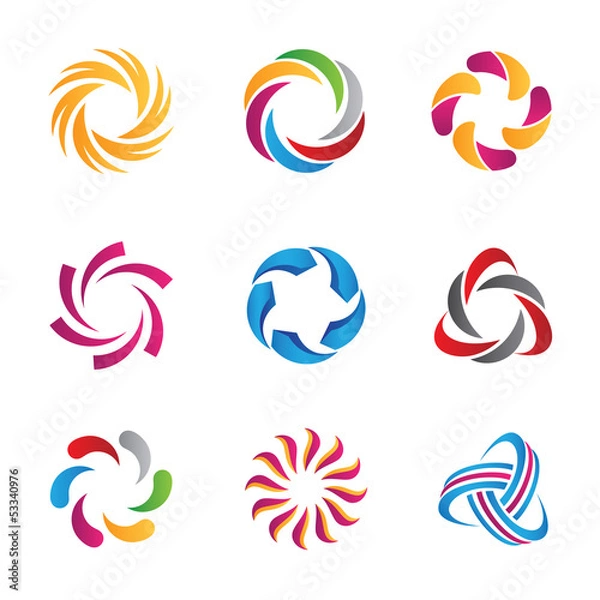 Obraz Abstract loop logo and icon template