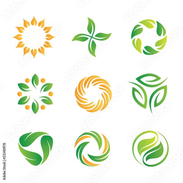 Obraz Nature loop logos and icons template