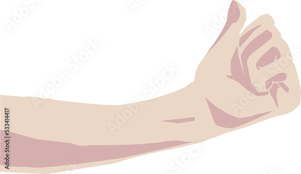 Fototapeta 拳を握る手のベクターイラスト
