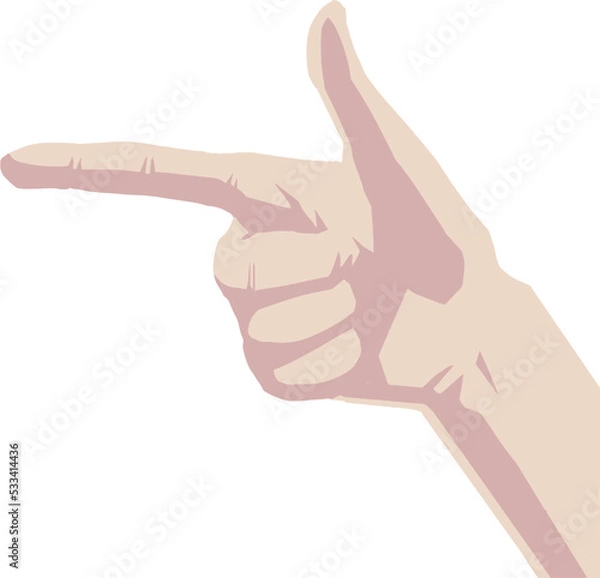 Obraz 人差し指をさす手のベクターイラスト1
