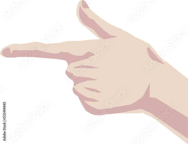 Obraz 人差し指をさす手のベクターイラスト2