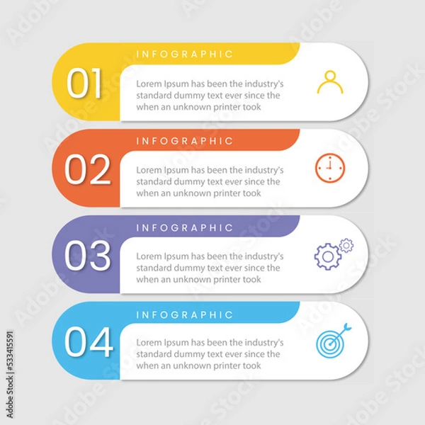Obraz Four steps infographic element template