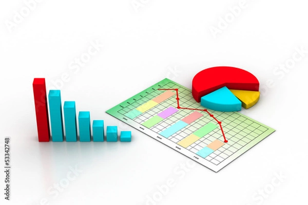 Obraz business graph, chart, diagram, bar