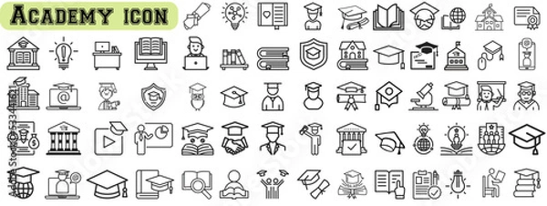 Fototapeta Set of Academy icons.