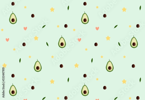 Obraz pattern with avocado