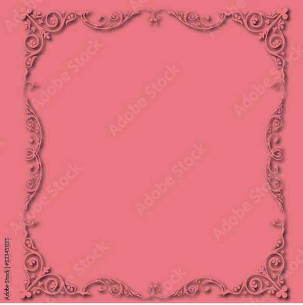 Fototapeta Frame, in the style of an ornament, Vector illustration eps 10, Art.