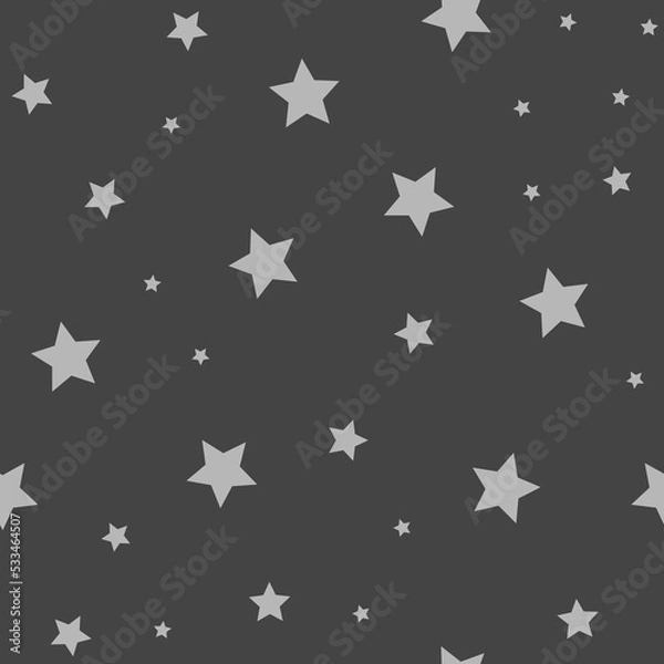 Fototapeta Star icons seamless pattern. Starry sky. Background texture space with stars.