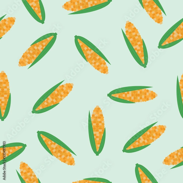 Obraz plant vector corn seamless pattern