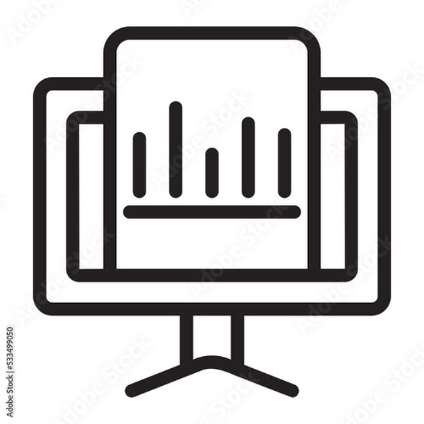 Fototapeta analytics line icon
