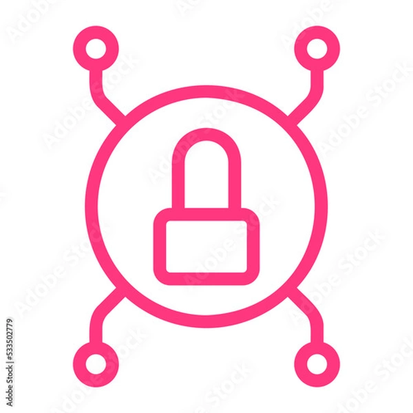 Obraz cyber security gradient icon