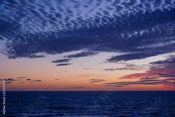 Obraz Colorful sunset sky cloudscape seascape