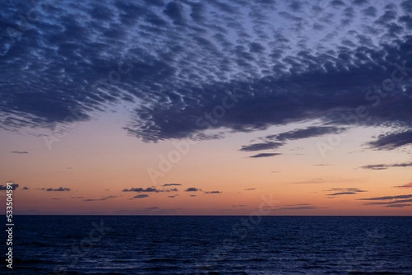 Obraz Colorful sunset sky cloudscape seascape