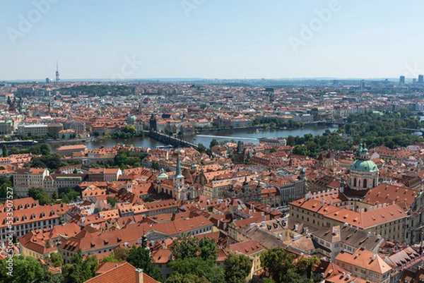Obraz Prague - Czech Republic - Panoramic tower view over the city
