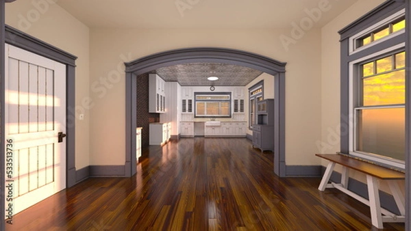 Fototapeta ダイニングキッチン