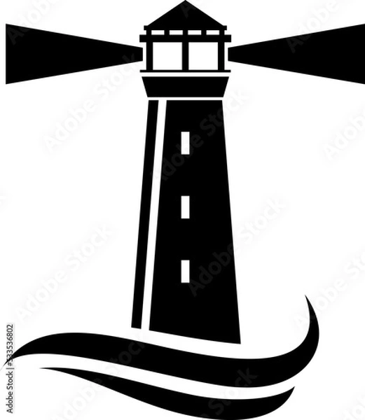 Obraz lighthouse logo design template vector illustration