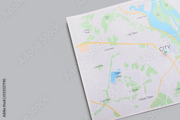 Obraz World map on light background, closeup