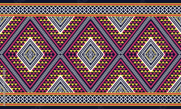 Fototapeta Geometric ethnic pattern for background,fabric,wrapping,clothing,wallpaper,batik,carpet,embroidery style.