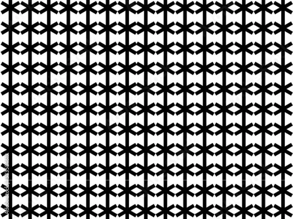 Fototapeta Black and white Repeating geometric pattern