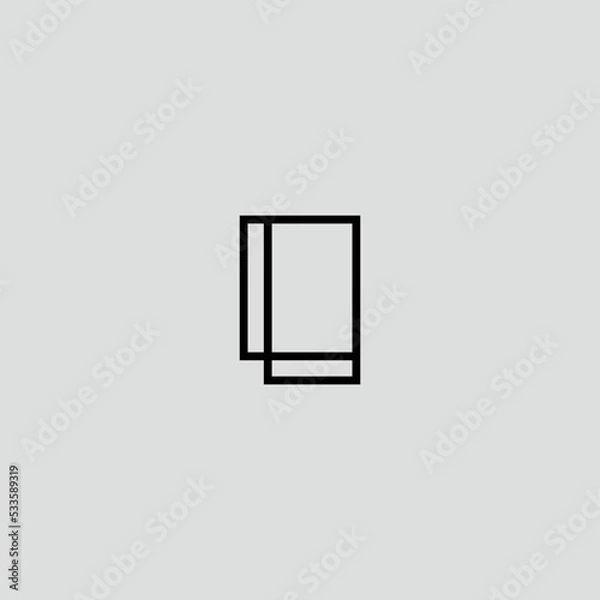 Obraz Simple Initail L Book Logo Design