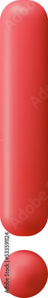 Obraz 3D Red Exclamation Mark