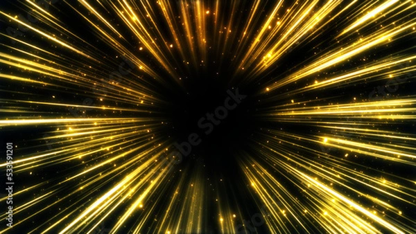 Obraz 集中線　発光　ネオン　キラキラ　中央　カラフル　幻想的　パチンコ　パチスロ　勝利