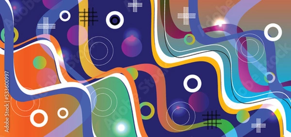 Fototapeta Abstract colorful background with shapes, Abstract geometric shapes background	
