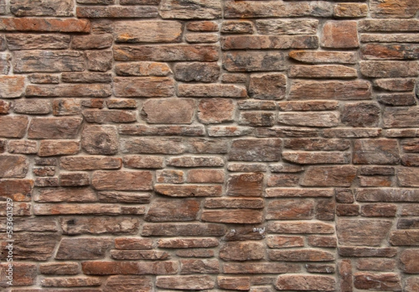 Fototapeta Background pattern - brick wall, brick cladding