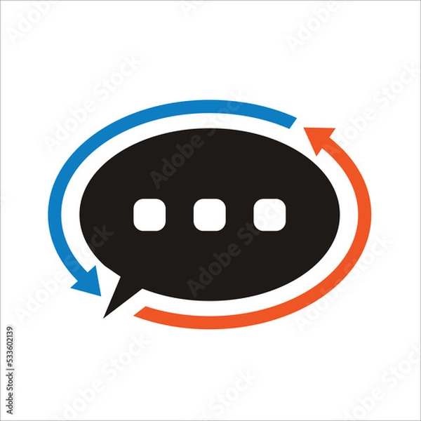 Obraz simple bubble talk icon