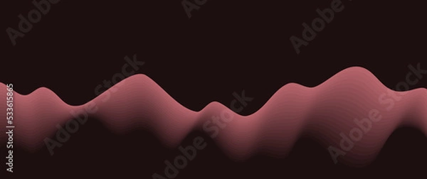 Fototapeta Modern minimalist wavy background design, wavy shape, interpolated, sand dunes look-alike. can be used for background, wallpaper, typography, banner.