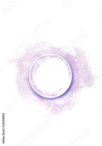 Obraz Bilderrahmen floral lila