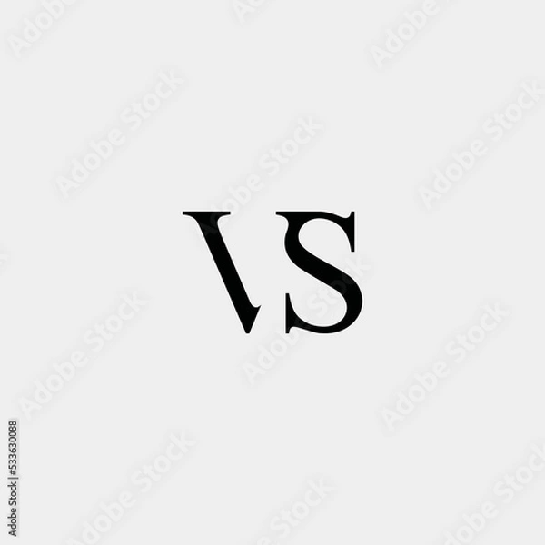Obraz Initial VS vector logo design 