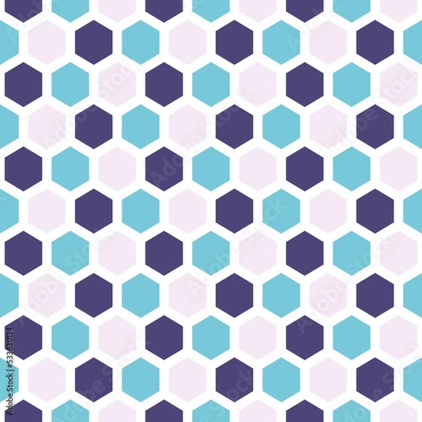 Fototapeta Abstract geometric seamless pattern with hexagons. Vector background illustration