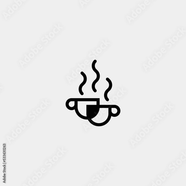 Obraz coffee cup icon unite logo