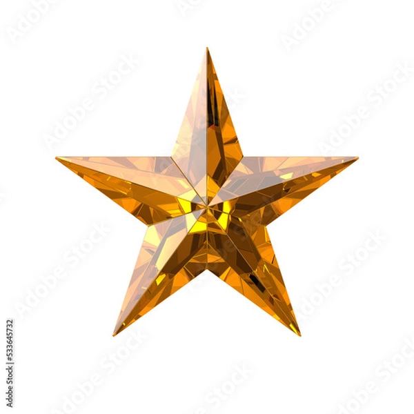 Obraz Star Shape, isolated on White Background