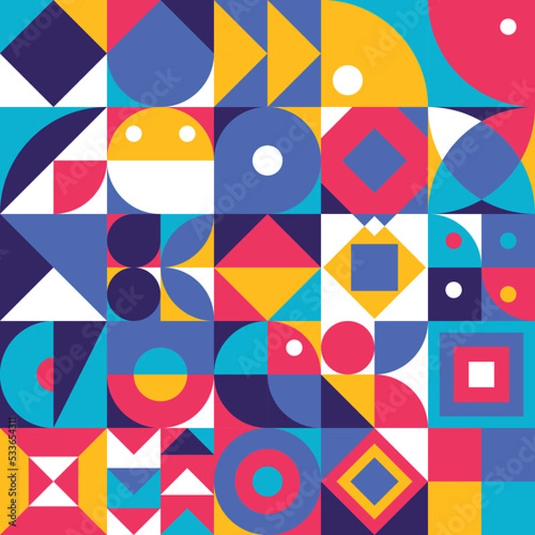 Fototapeta Abstract geometric pattern background colorful